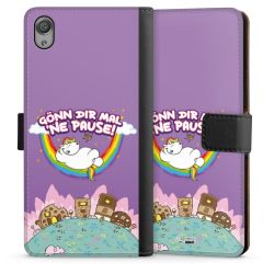 Sideflip mit langer Lasche schwarz