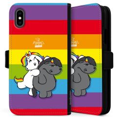 Sideflip mit langer Lasche schwarz