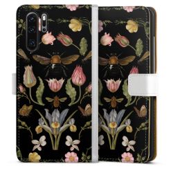 Fleurs Sauvages et Abeilles Fond Noir