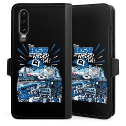 Sideflip mit langer Lasche schwarz