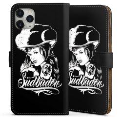 Sideflip mit langer Lasche schwarz