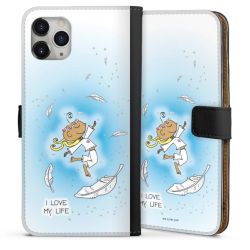 Sideflip mit langer Lasche schwarz