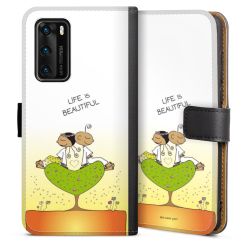 Sideflip mit langer Lasche schwarz