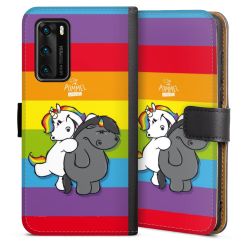 Sideflip mit langer Lasche schwarz