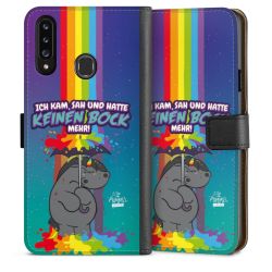 Sideflip mit langer Lasche schwarz