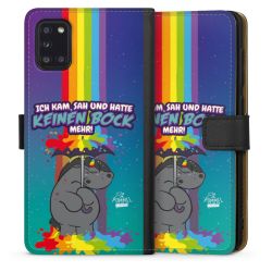 Sideflip mit langer Lasche schwarz