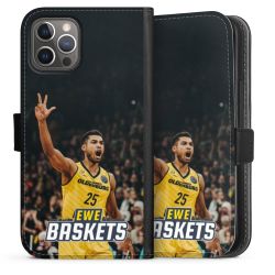 Sideflip mit langer Lasche schwarz