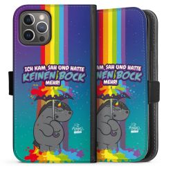 Sideflip mit langer Lasche schwarz