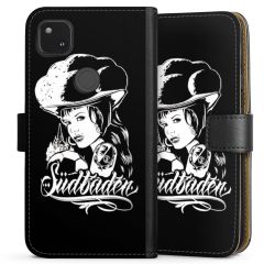 Sideflip mit langer Lasche schwarz