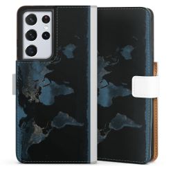 Mappa del mondo con luce notturna