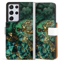 Aspetto marmorizzato ciano glitterato