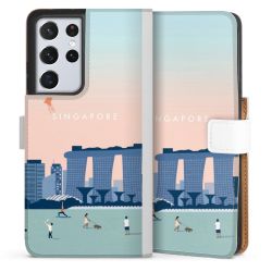 Sideflip Fodral med flap vit