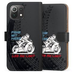 Sideflip mit langer Lasche schwarz