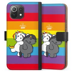 Sideflip mit langer Lasche schwarz