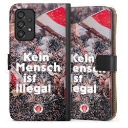 Sideflip mit langer Lasche schwarz