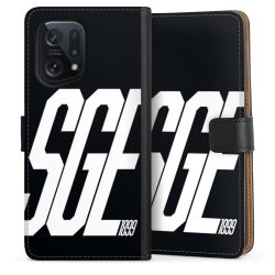 Sideflip mit langer Lasche schwarz