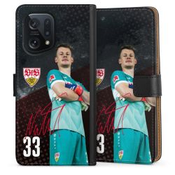 Sideflip mit langer Lasche schwarz