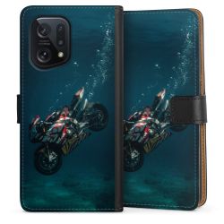 Sideflip mit langer Lasche schwarz