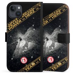 Sideflip mit langer Lasche schwarz