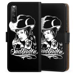 Sideflip mit langer Lasche schwarz