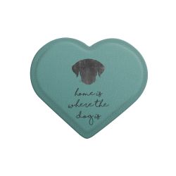 Home Is Where The Dog Is - Schwarz auf Türkis