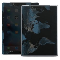 Mappa del mondo con luce notturna