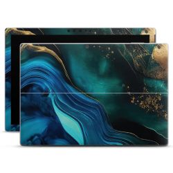 Encre bleue et dorée