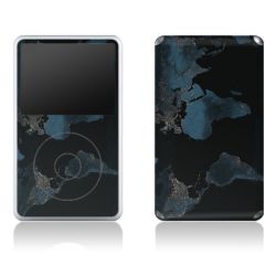 Mappa del mondo con luce notturna