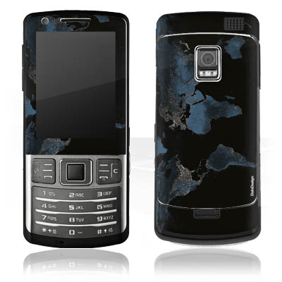 Mappa del mondo con luce notturna