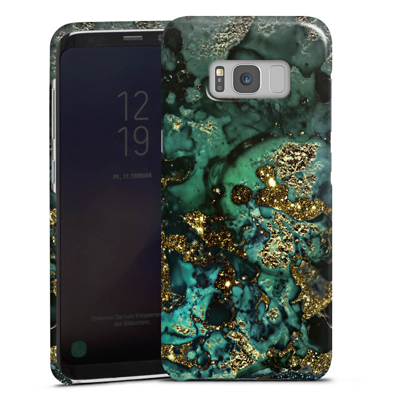 Aspetto marmorizzato ciano glitterato