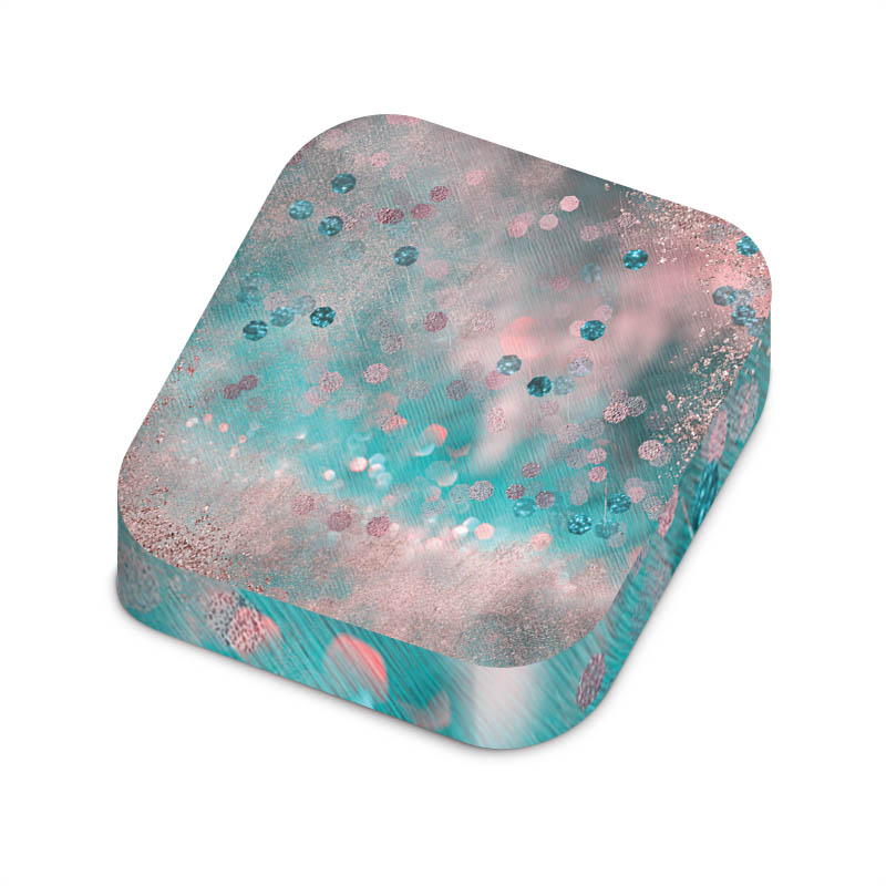 Look pailleté glamour turquoise