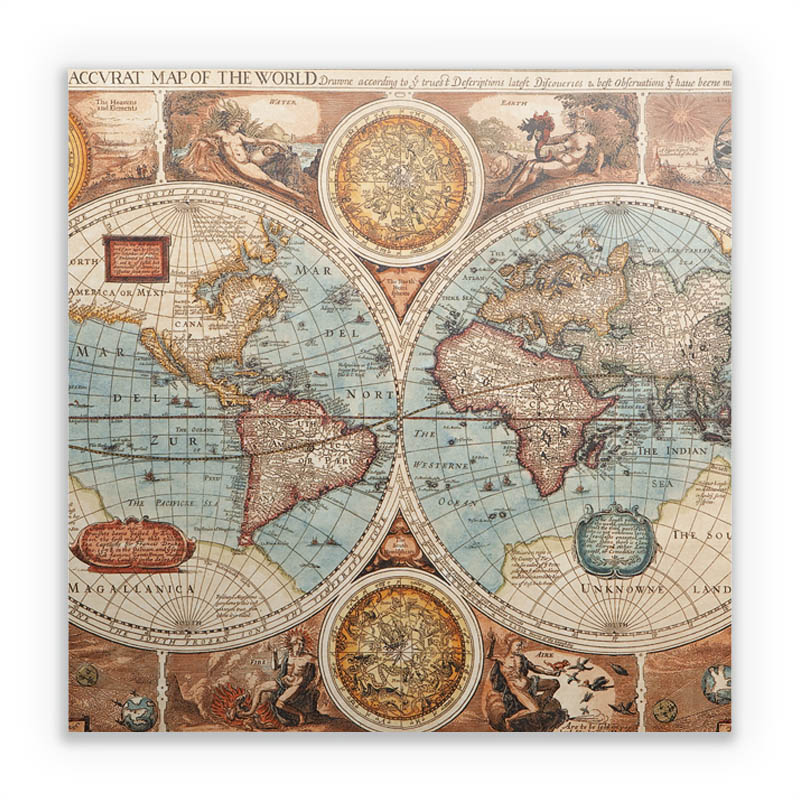 Mappa del mondo vintage