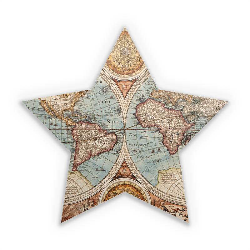 Mappa del mondo vintage