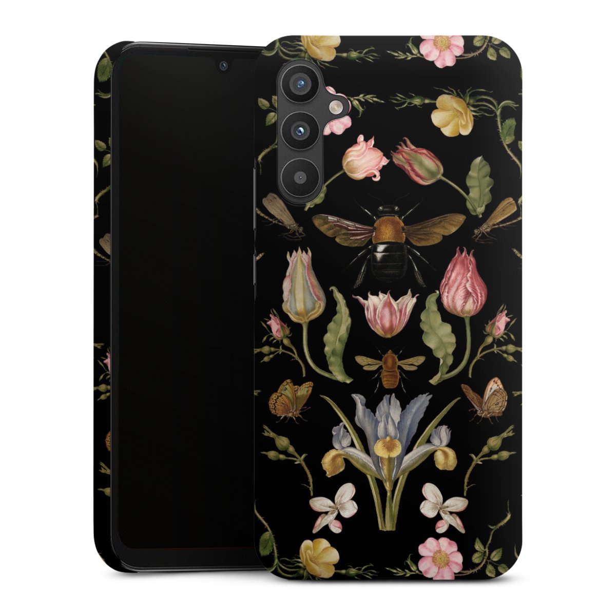 Veldbloemen en Bijen Zwart