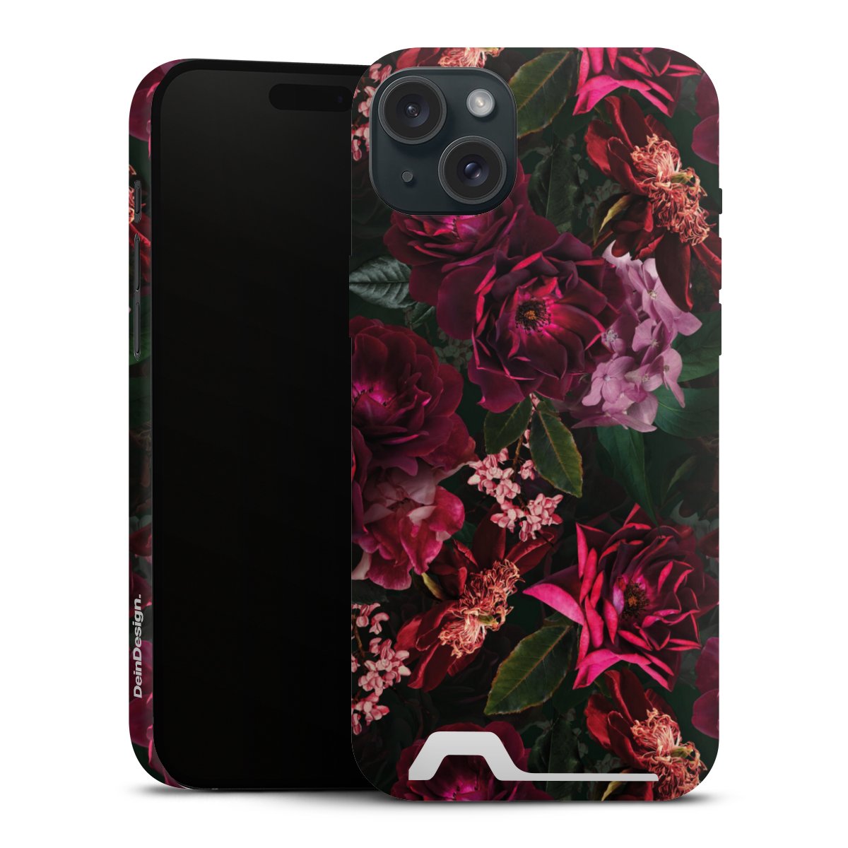 Donkerrode en roze bloemen