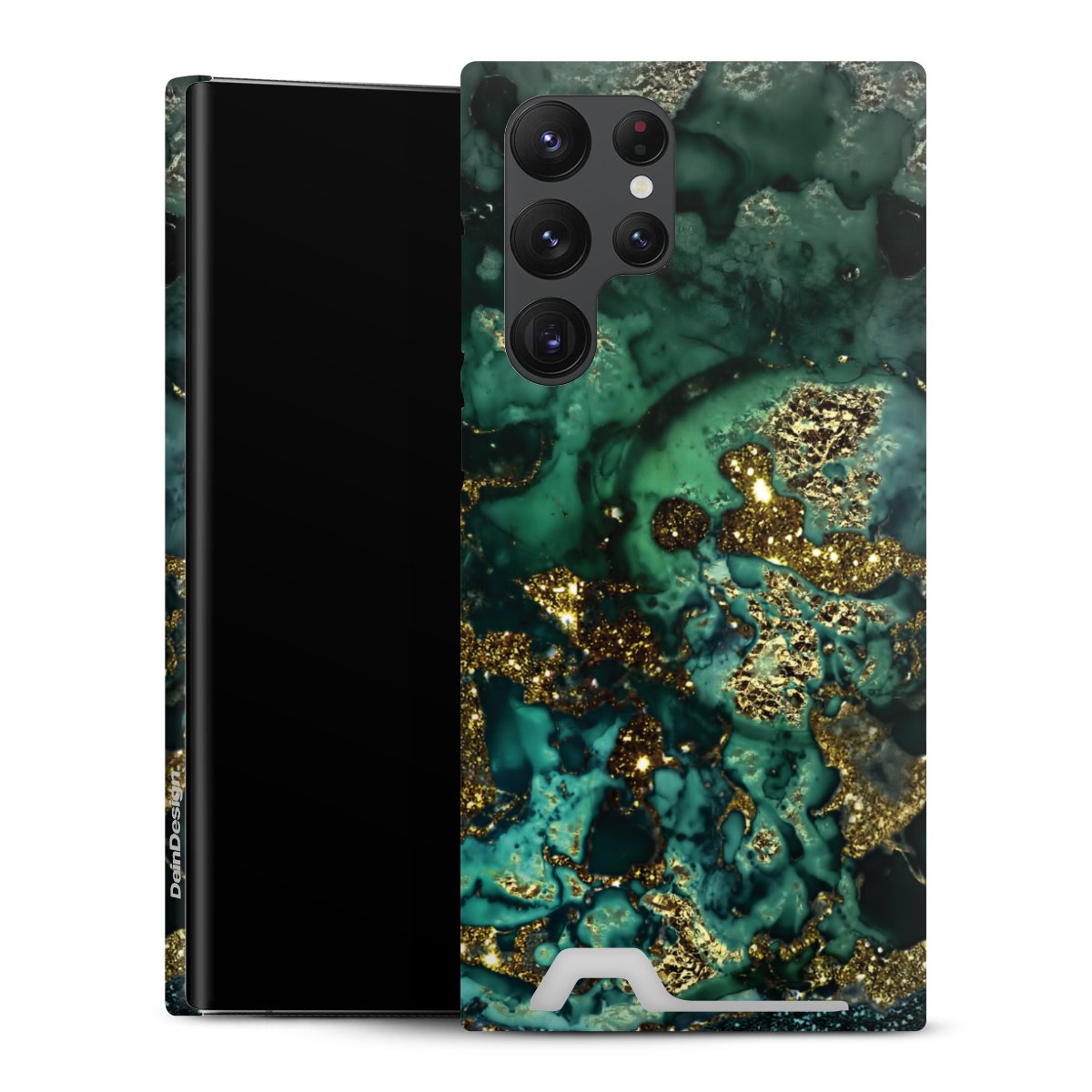 Aspetto marmorizzato ciano glitterato