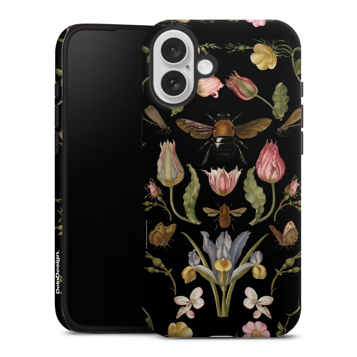 Veldbloemen en Bijen Zwart