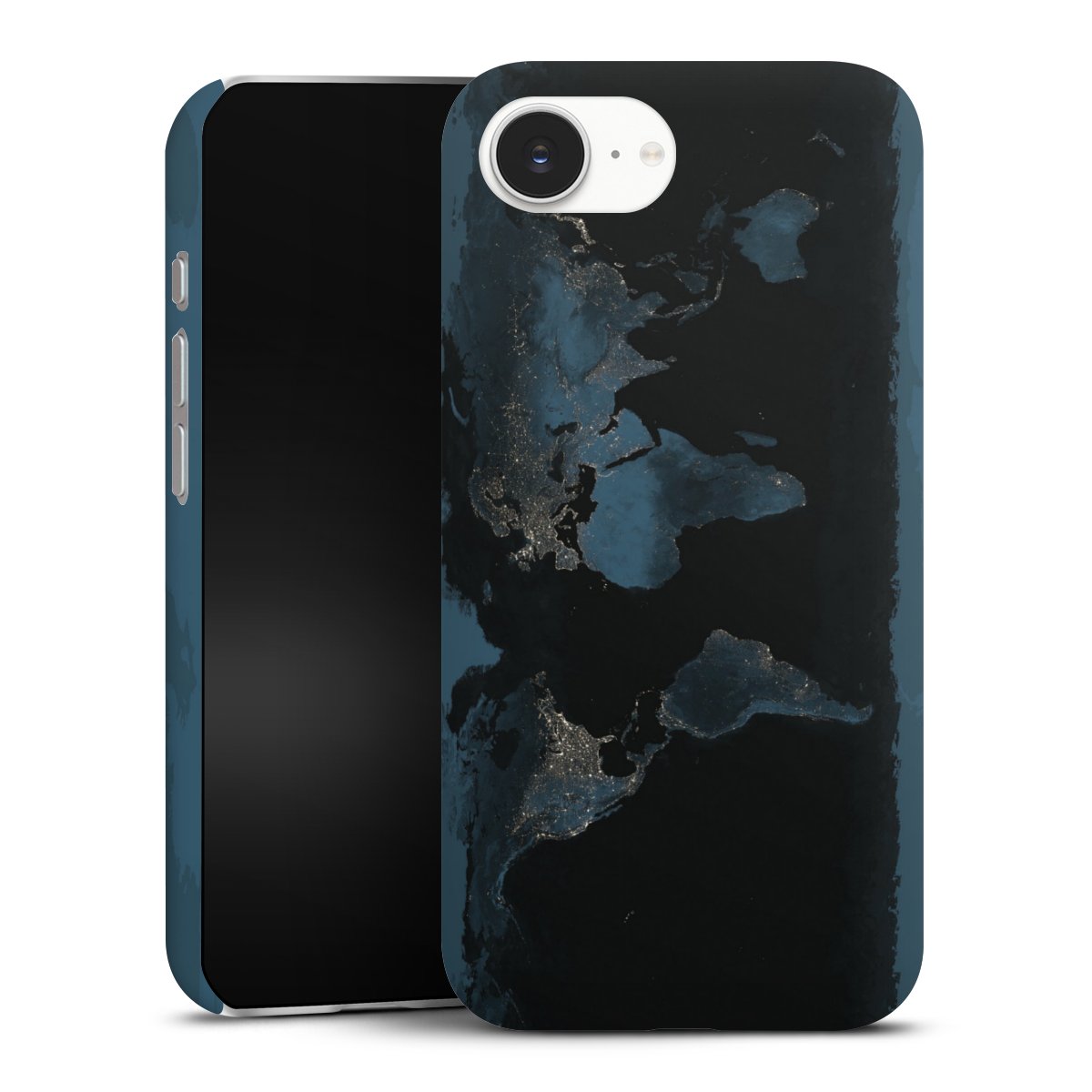 Mappa del mondo con luce notturna