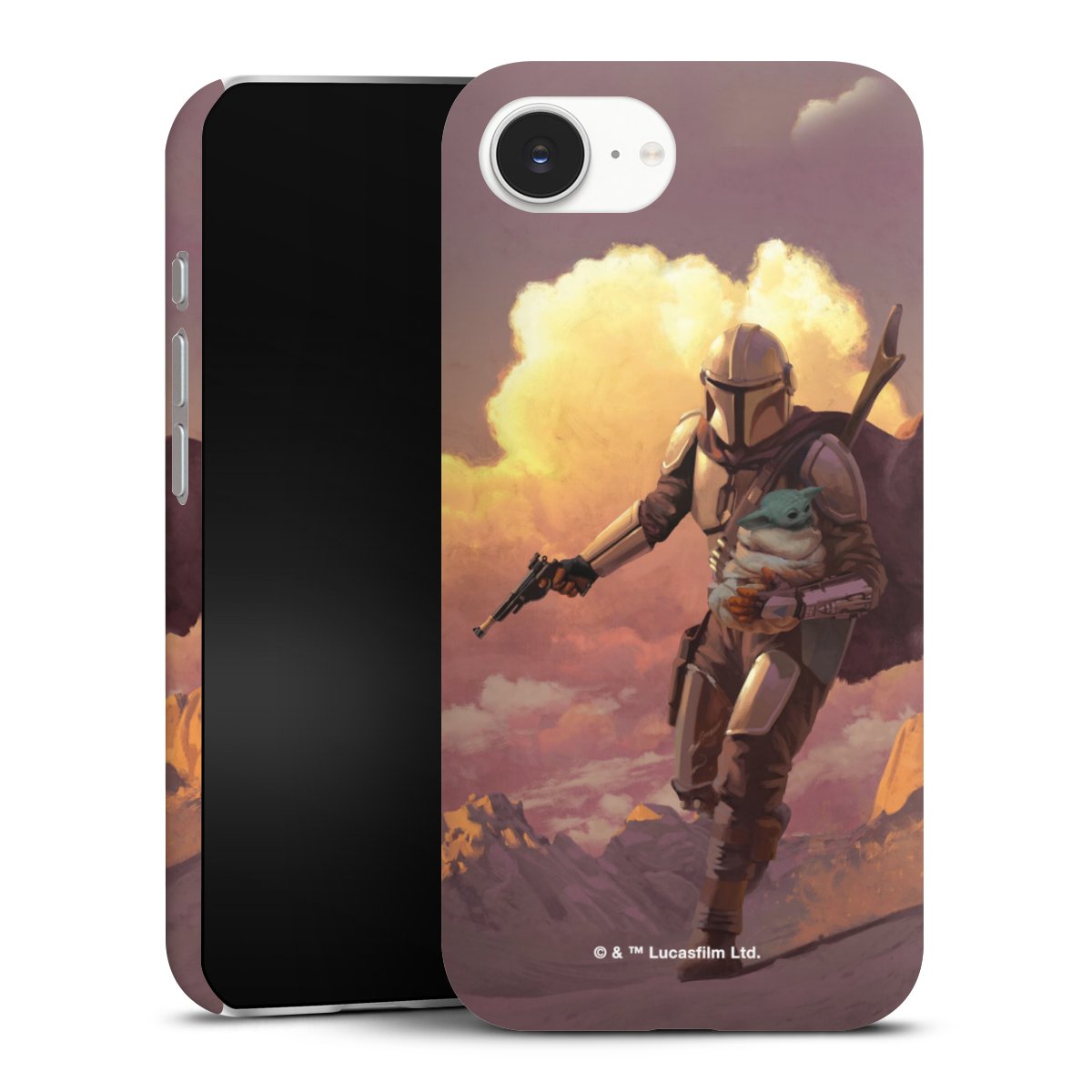 Der Mandalorianer und Grogu Sonnenguntergang Wolken