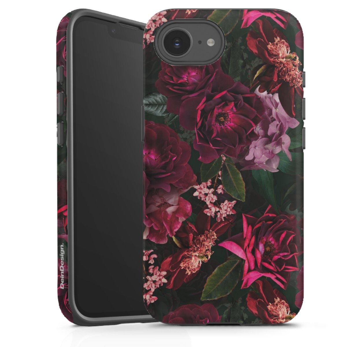 Dunkelrote und rosa Blüten