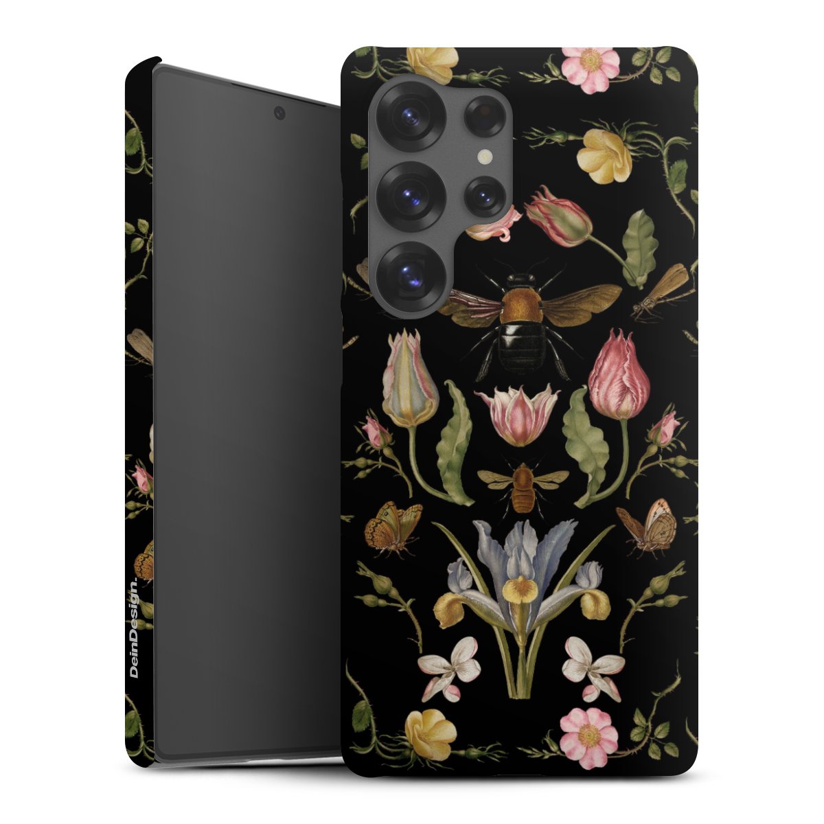 Wildblumen und Biene Schwarz