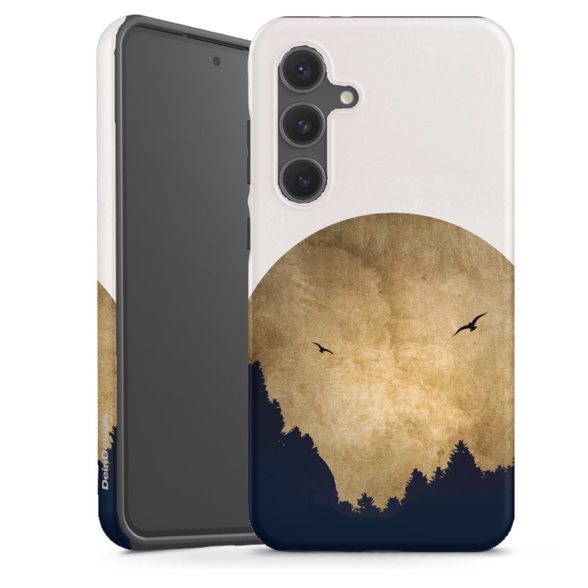 Twee vogels en de maan