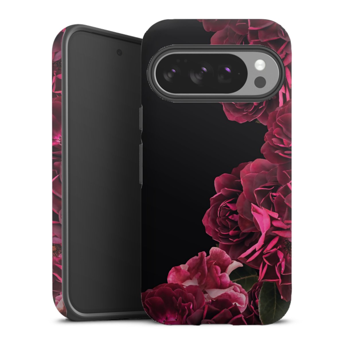 Rose vintage su nero