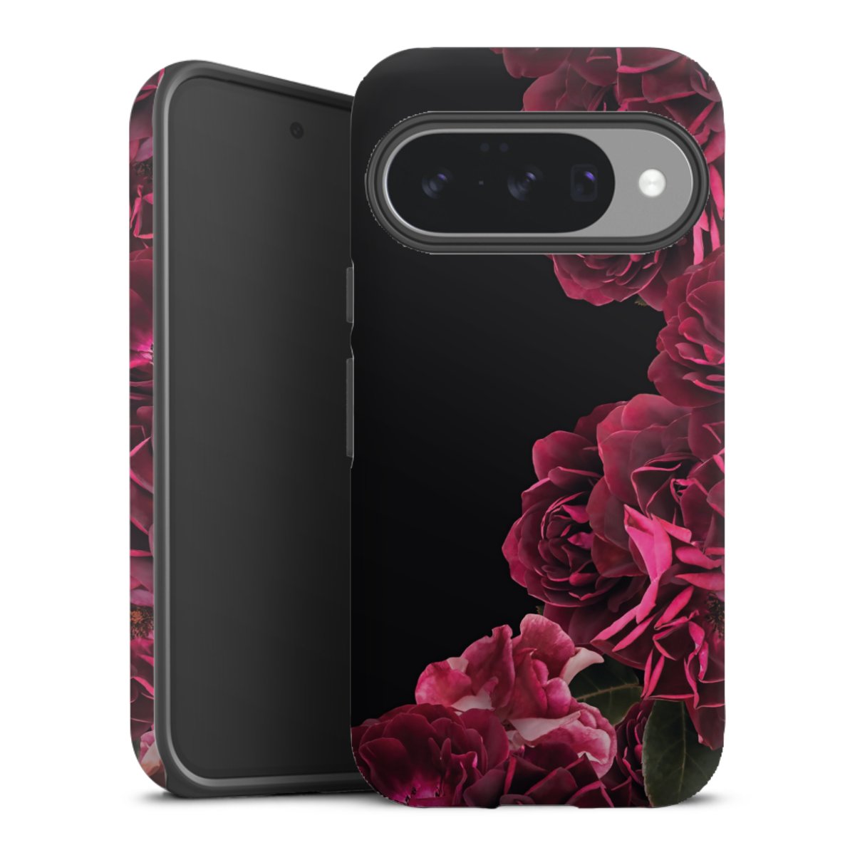 Rose vintage su nero