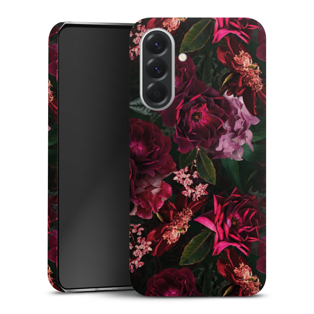 Dunkelrote und rosa Blüten