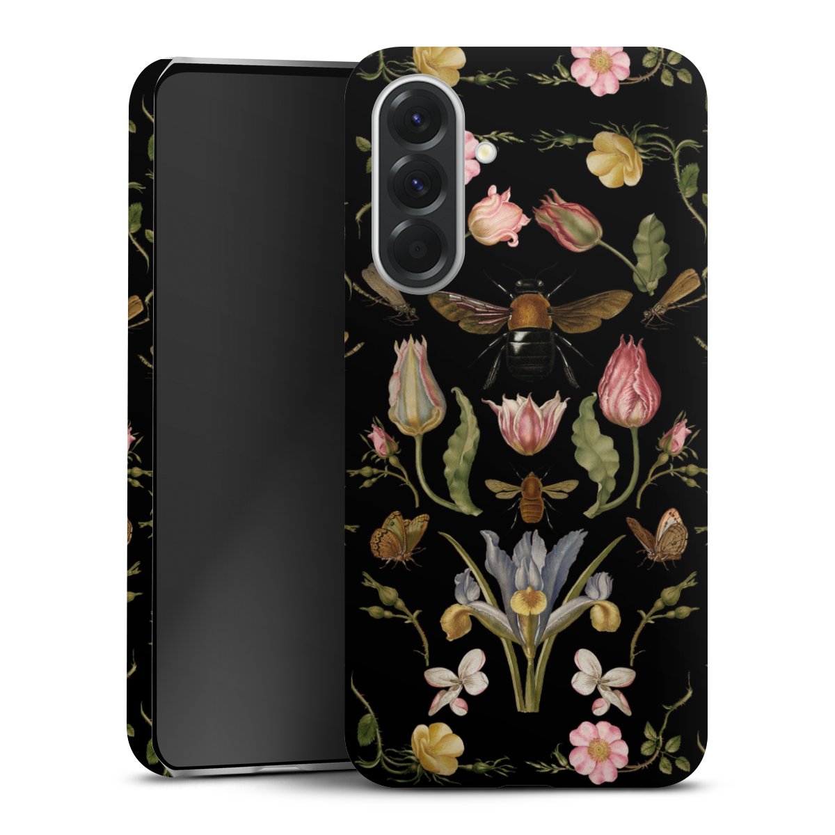 Wildblumen und Biene Schwarz