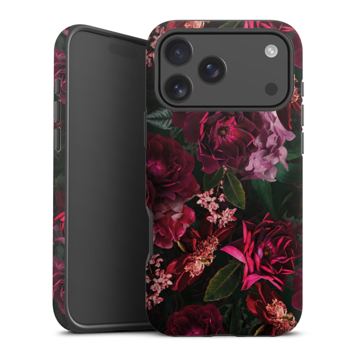 Donkerrode en roze bloemen