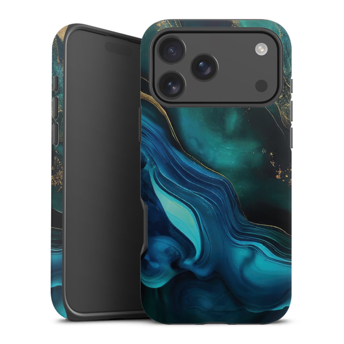 Encre bleue et dorée