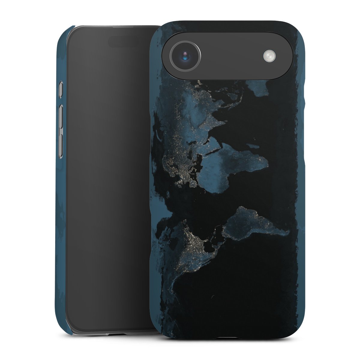Mappa del mondo con luce notturna