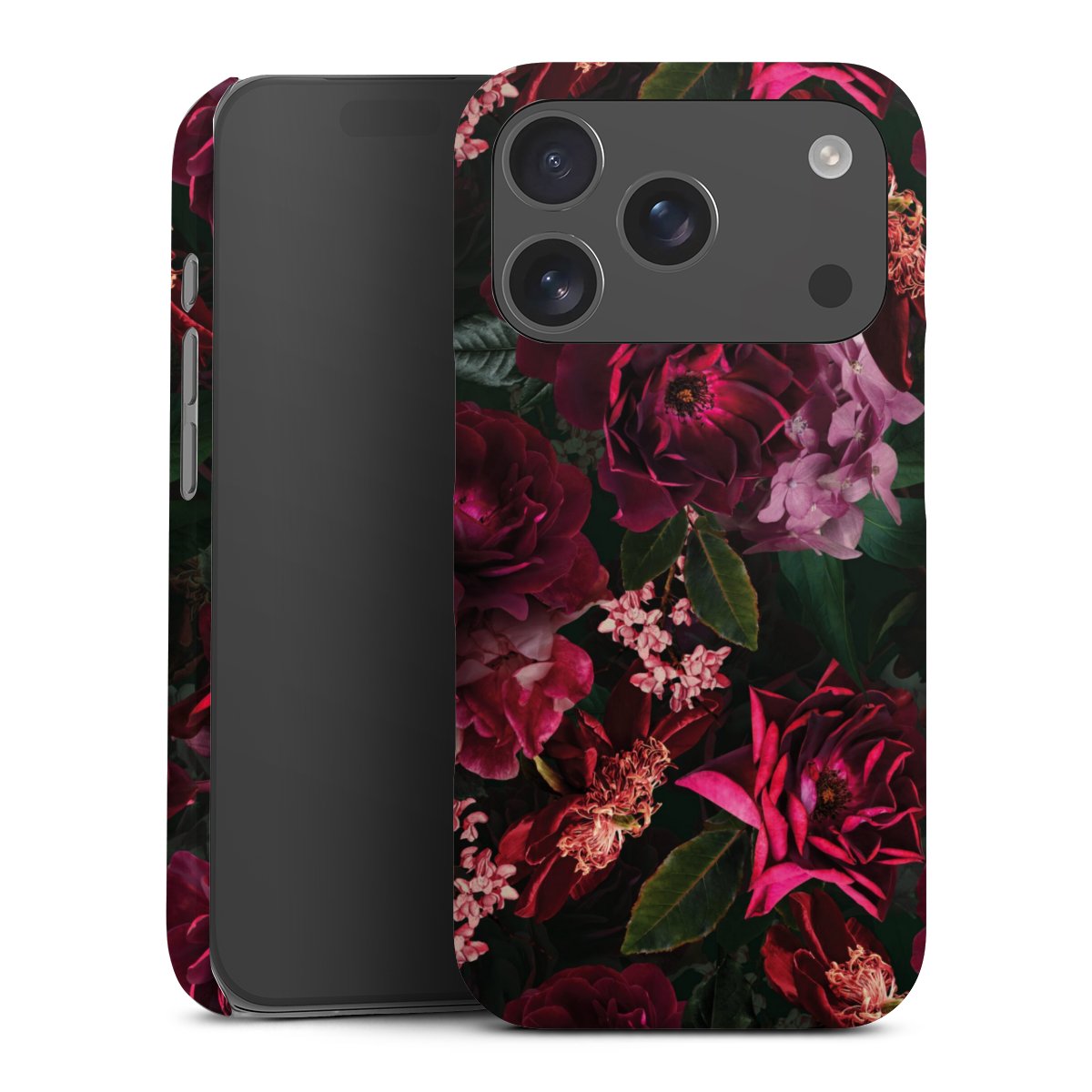 Donkerrode en roze bloemen